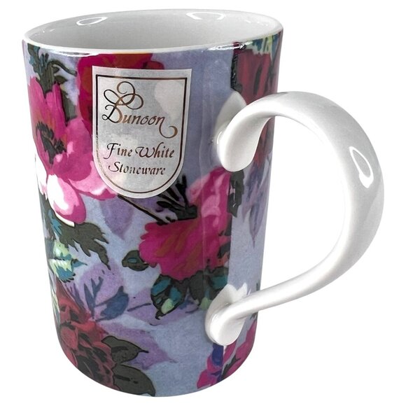 Dunoon Fine White Stoneware Floral Kew Mug Made in Scotland 19th Century Design - Picture 2 of 10